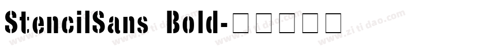 StencilSans Bold字体转换